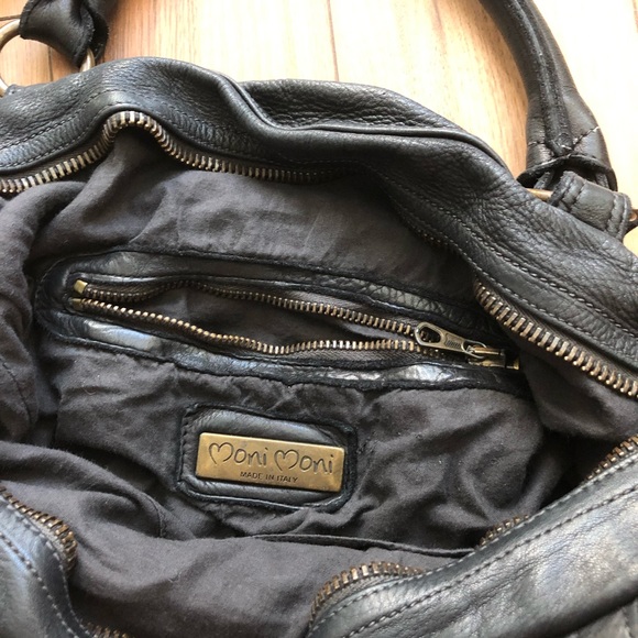 Black moni moni splendor leather tote - Picture 4 of 4